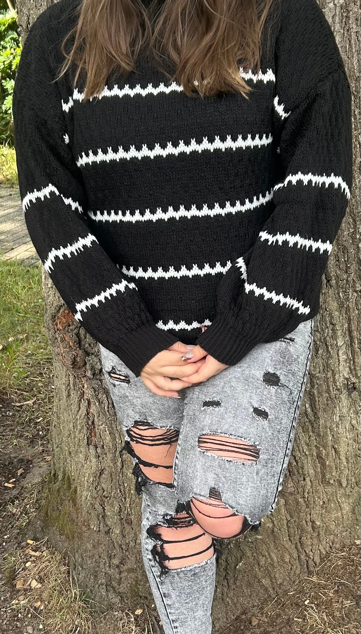 Cocoon sweater black