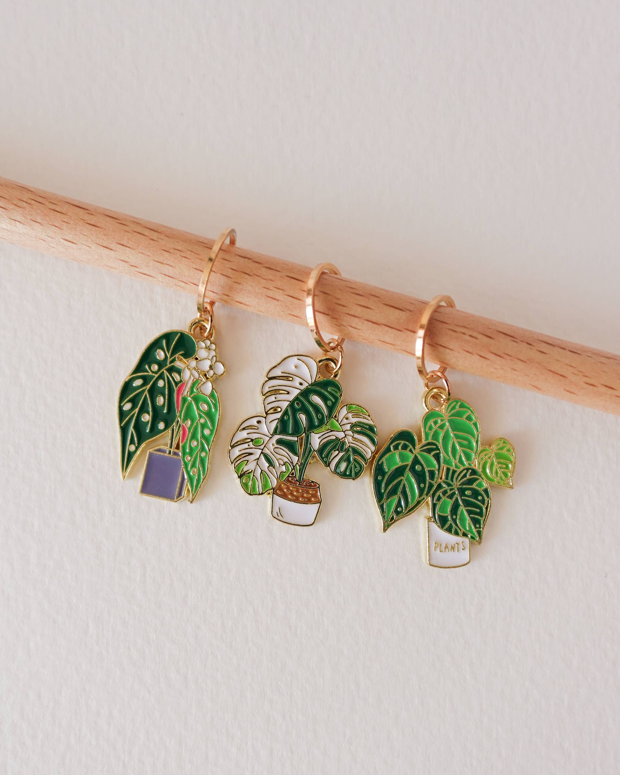 Monstera - stitchmarkers