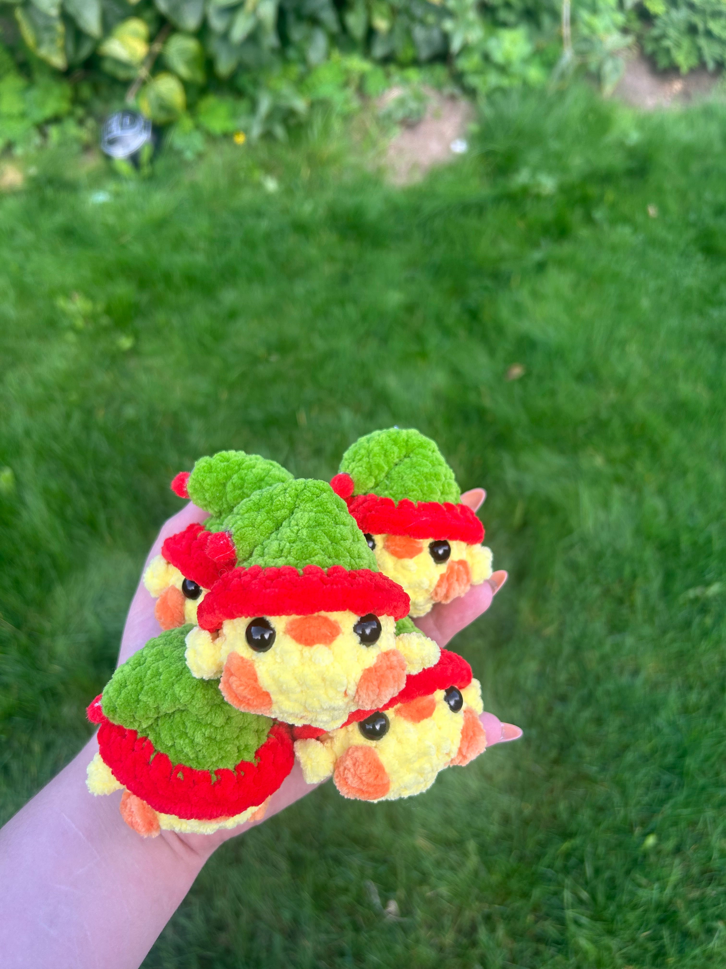 Duck keychain with elf hat