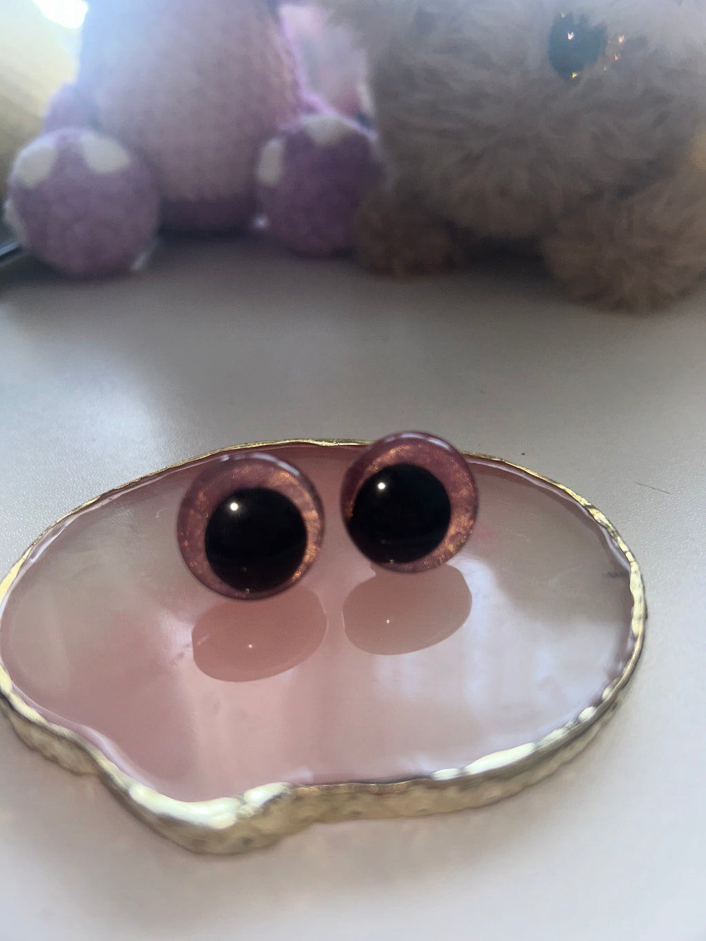 Golden purple safety eyes - 20mm (10pcs)