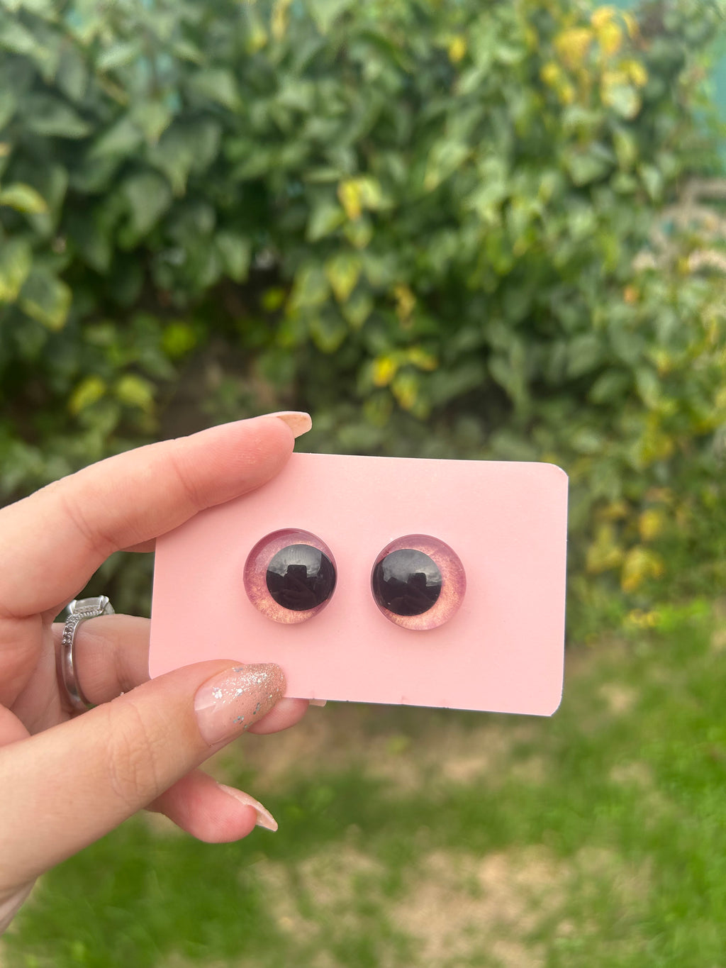 Golden purple safety eyes - 20mm (10pcs)