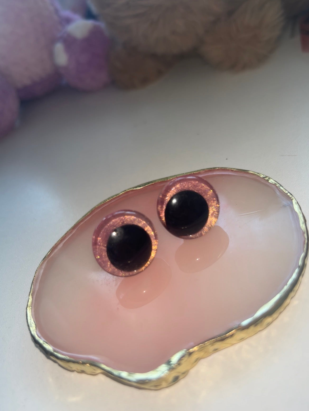 Golden purple safety eyes - 20mm (10pcs)