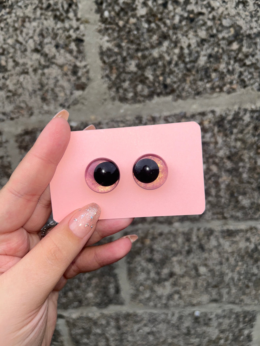 Golden purple safety eyes - 20mm (10pcs)