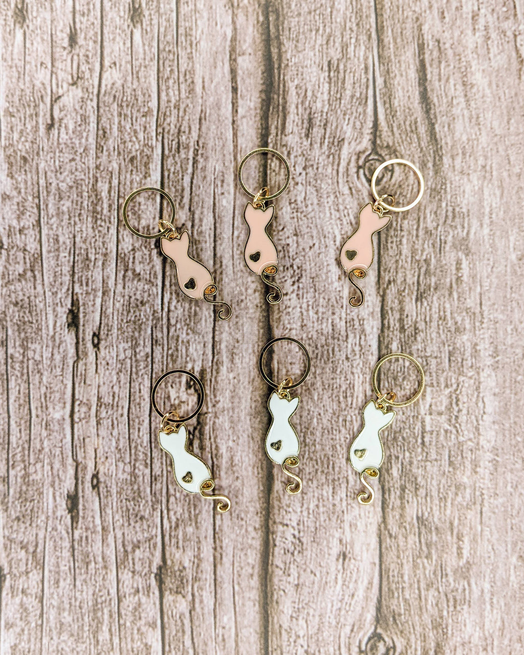 Cats heart - stitchmarkers