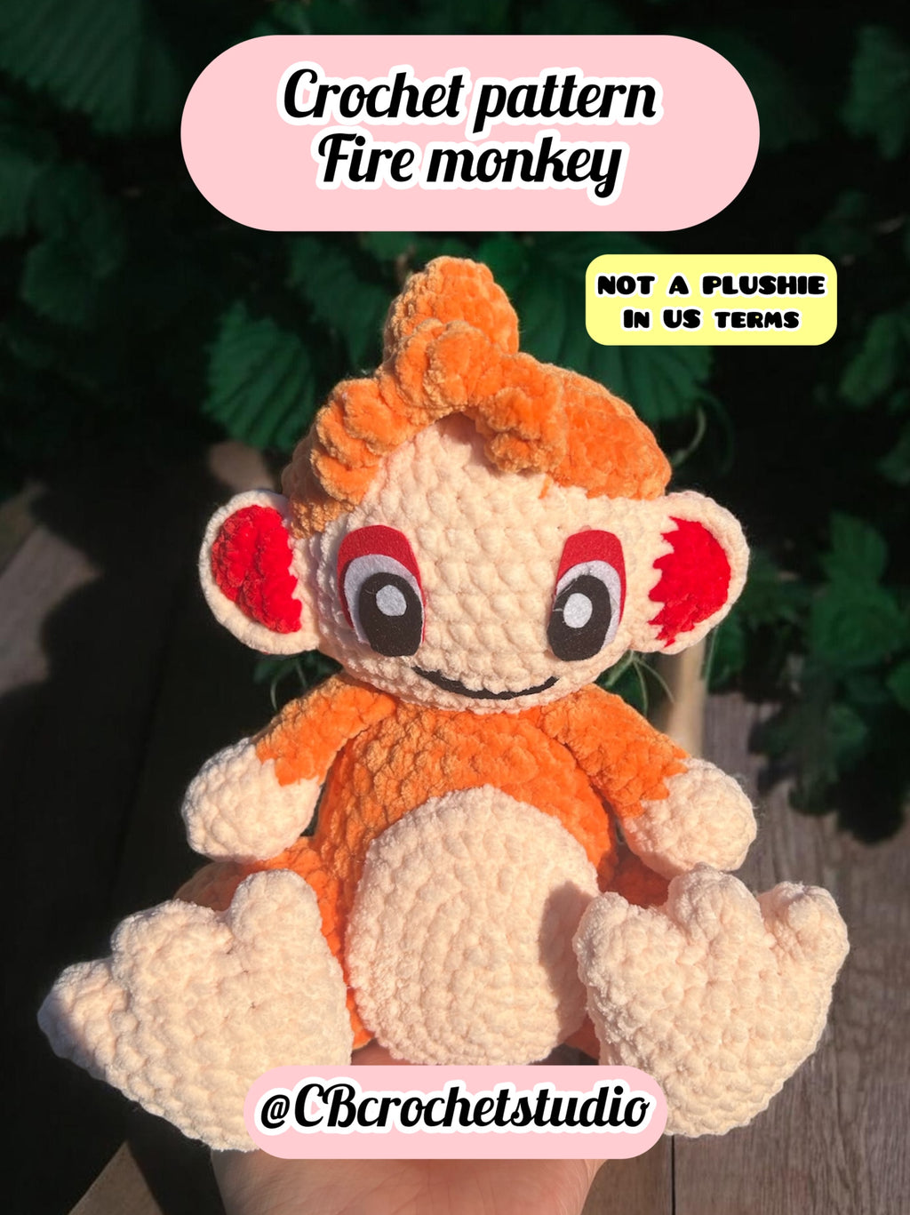 Crochet pattern - fire monkey
