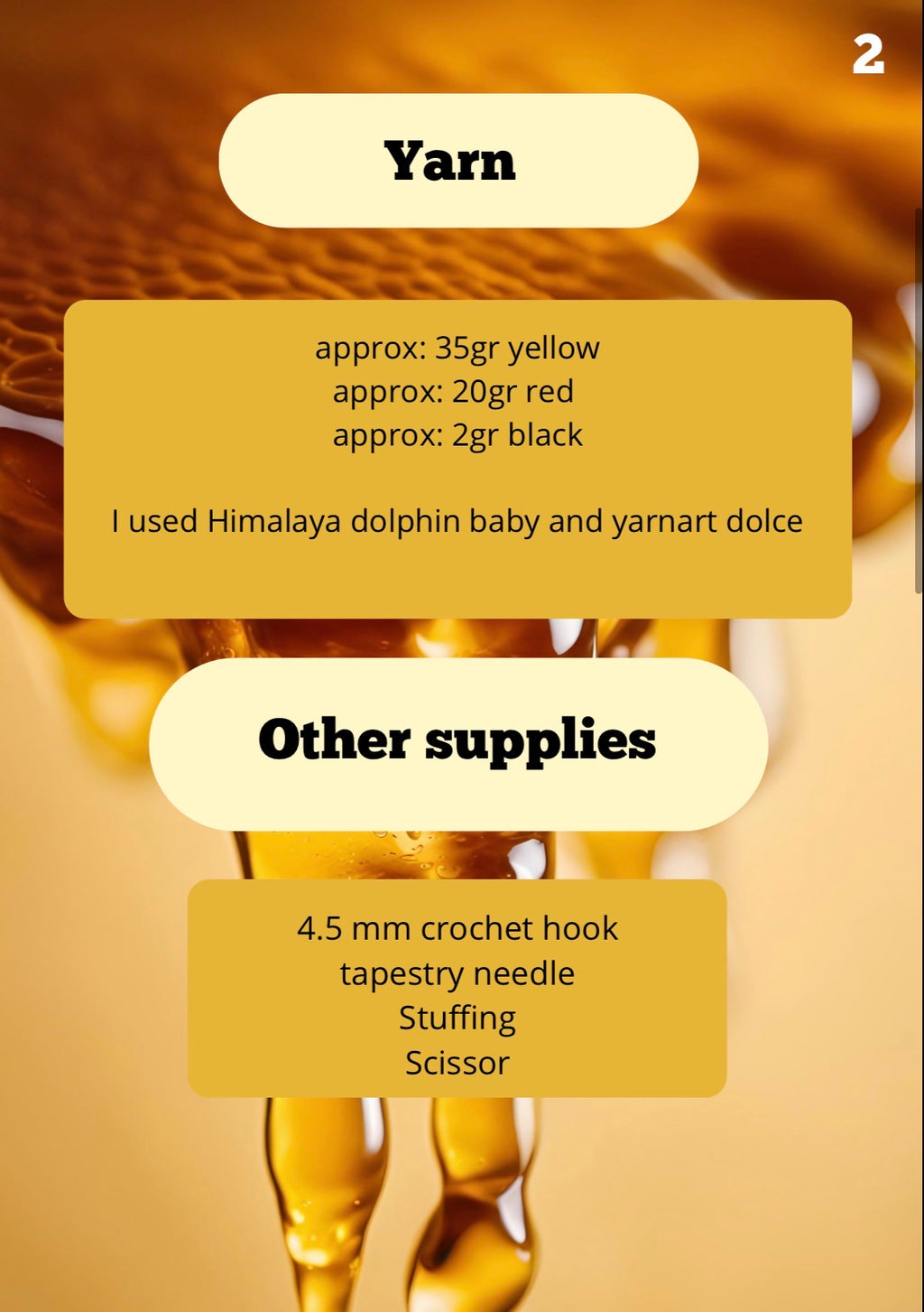 Crochet pattern - yellow bear