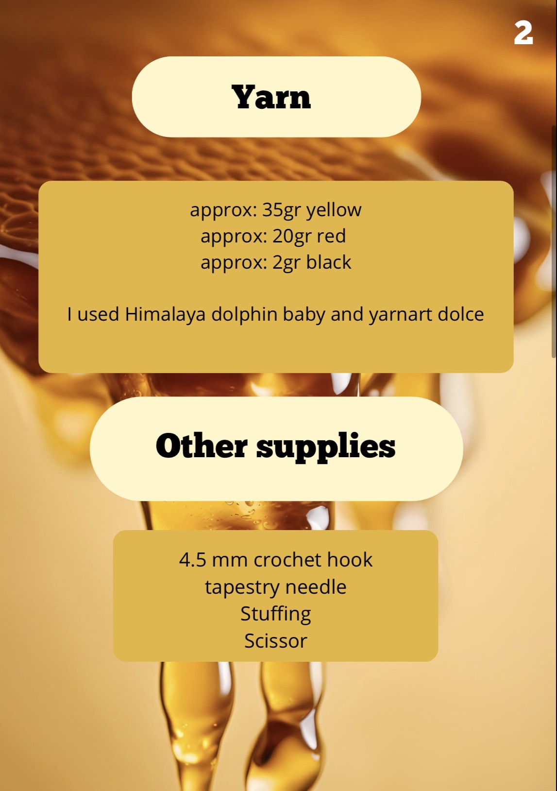 Crochet pattern - yellow bear