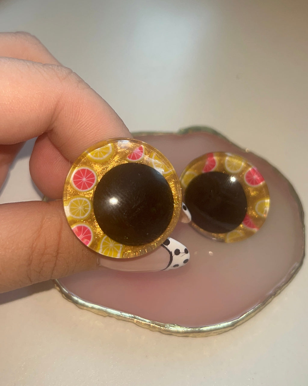 Pink lemonade safety eyes - 30mm (10pcs)