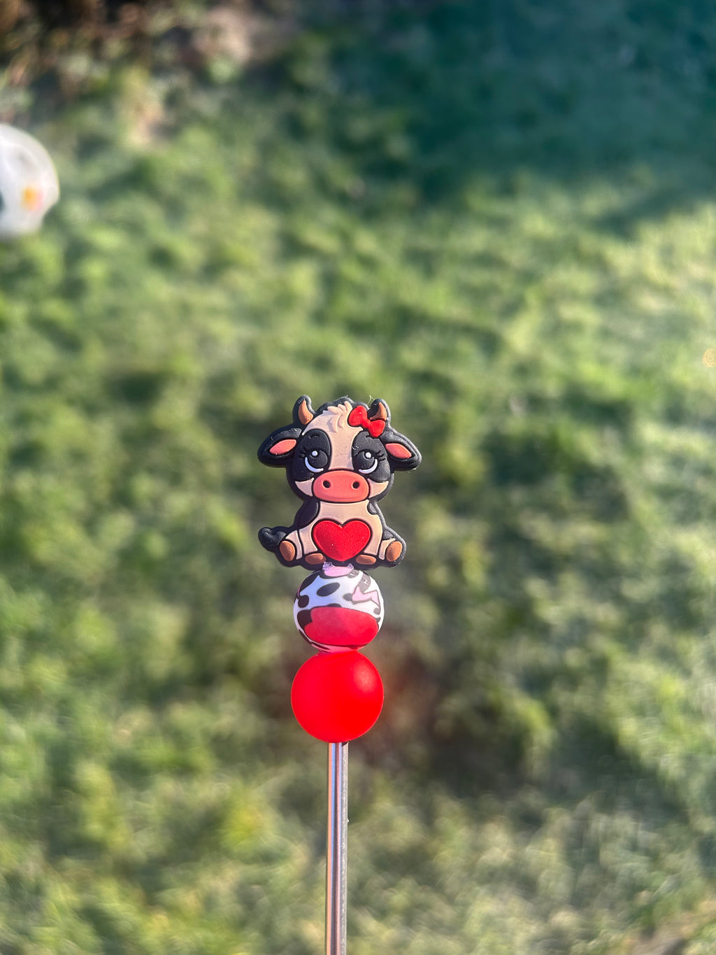 Love cow - amigurumi sticks