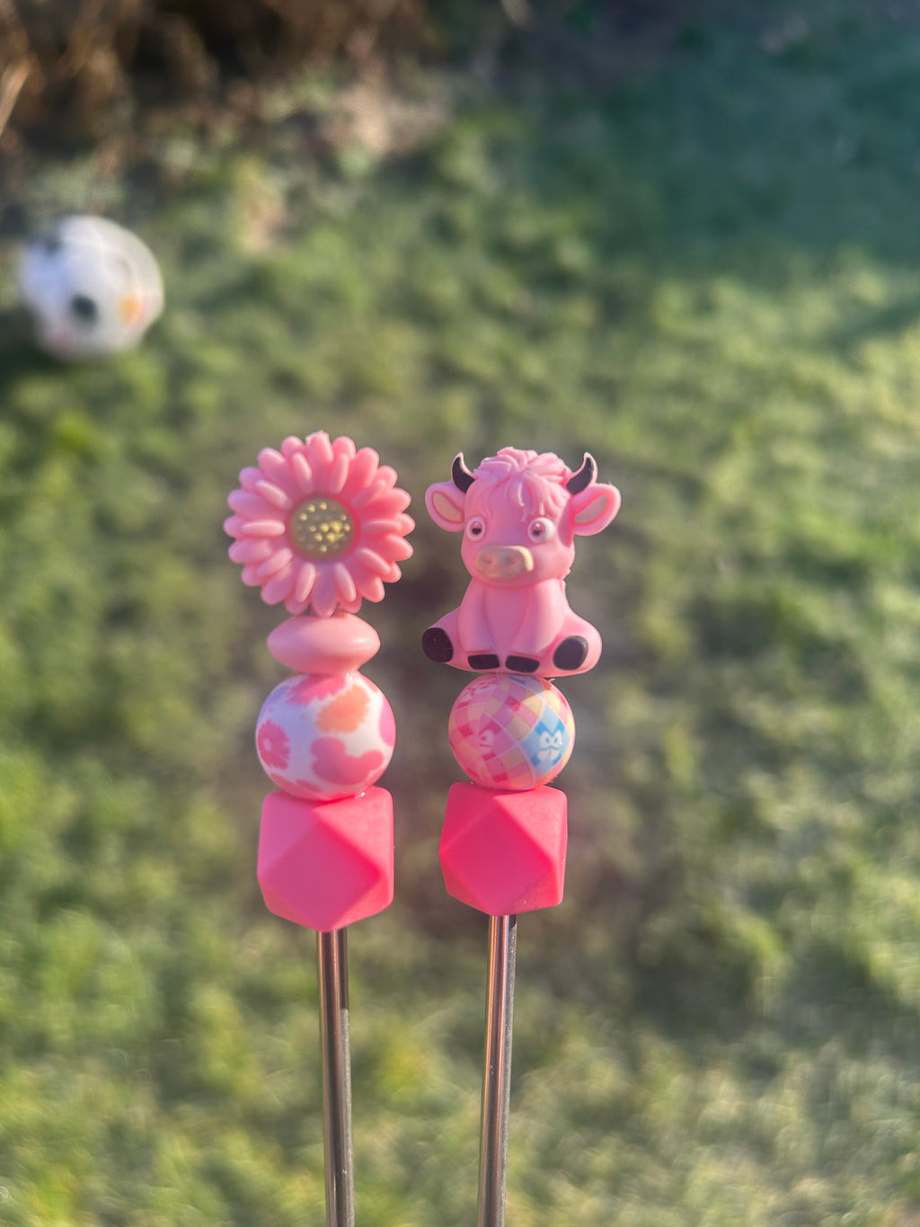 Magical farm pink - amigurumi sticks