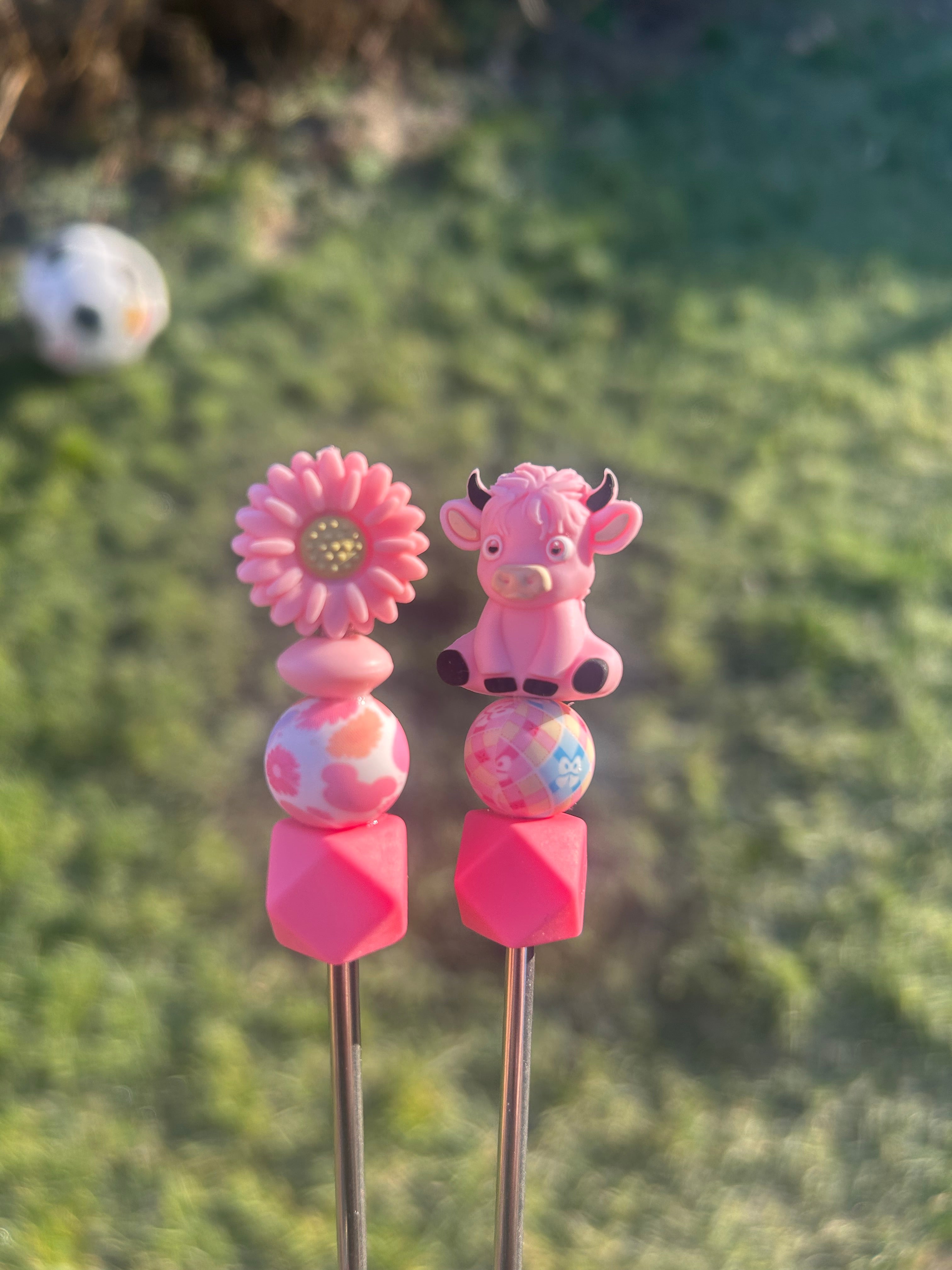 Magical farm pink - amigurumi sticks
