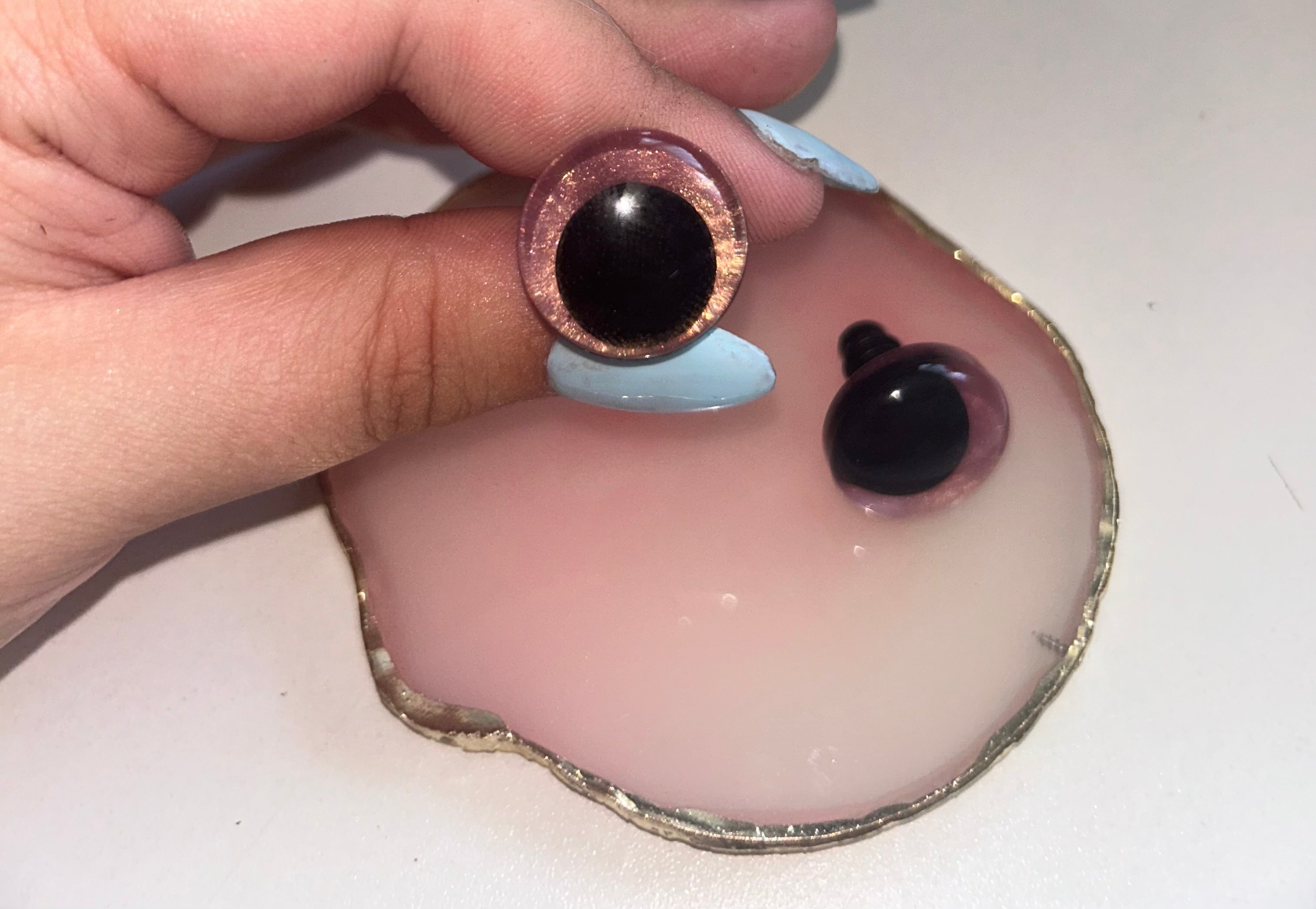 Golden purple safety eyes - 20mm (10pcs)