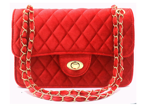 Fluffhandbag-red